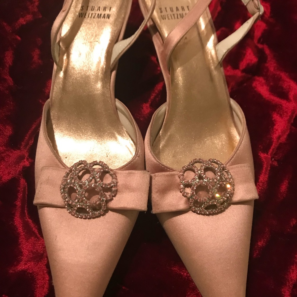 Stuart Weizmann kitten heel slingbacks